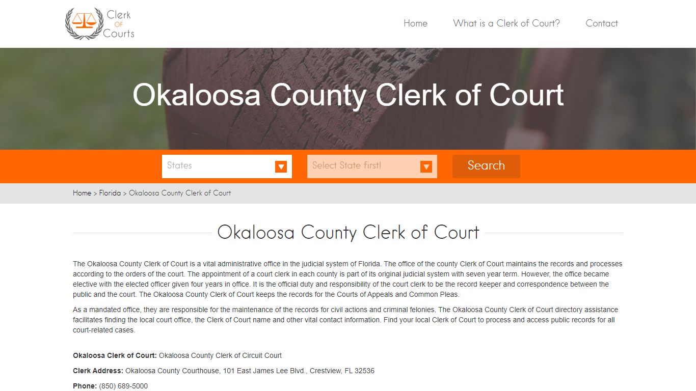 Okaloosa County Clerk of Court